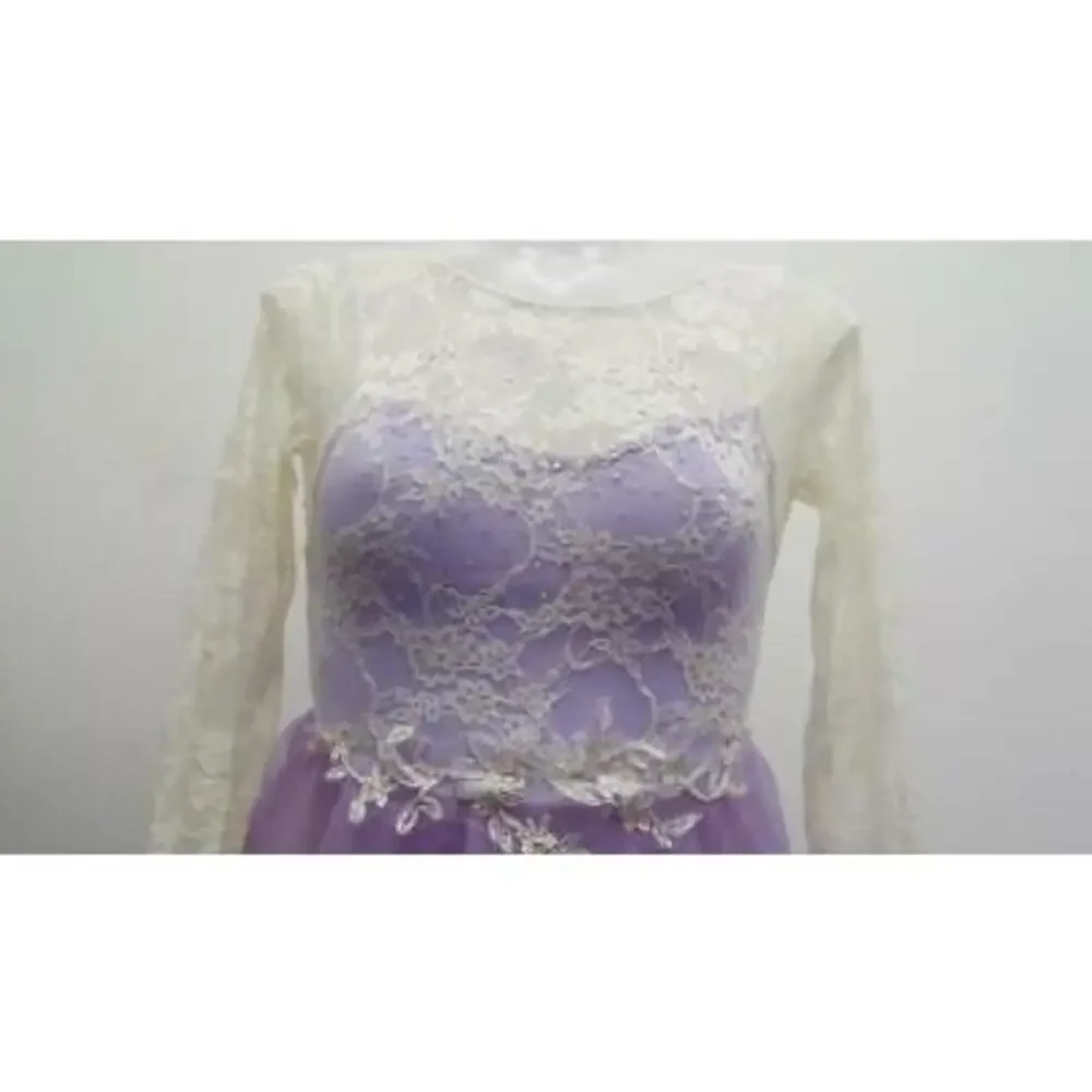 Pre-Owned Dance Costume Gallery 14281 Small Child Purple Dress Lyrical Rhinesto